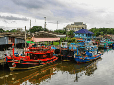 Thai port for seafood logistics